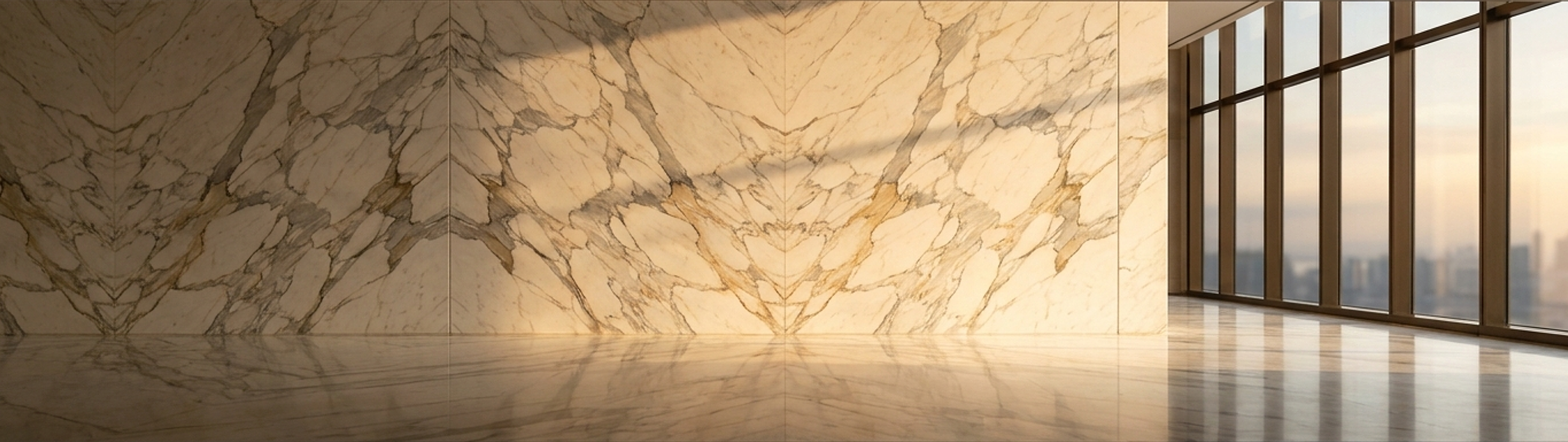 Marble & Stone in a luxury interior at sunrise.