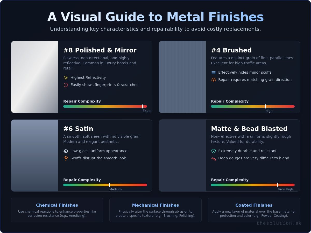 A Professional's Guide to Metal Finishes: Types, Applications & Restoration