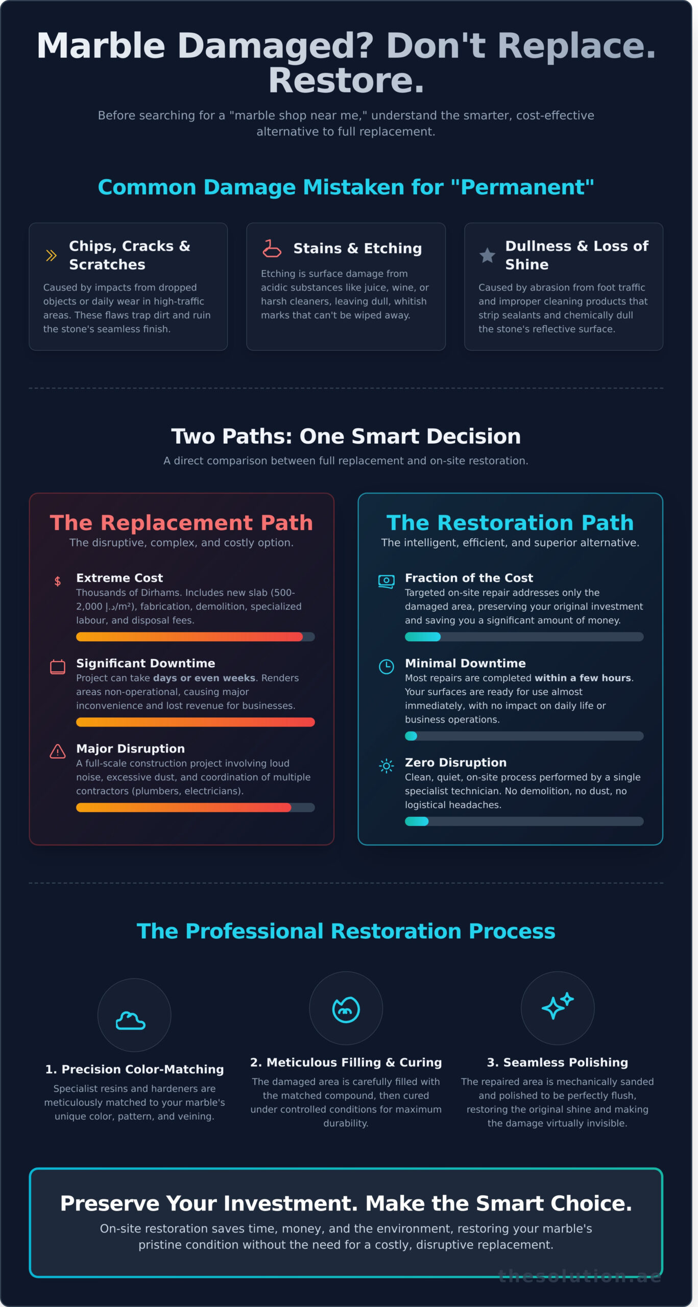 Looking for a ‘Marble Shop Near Me’? Why Repair Is the Smarter Choice
