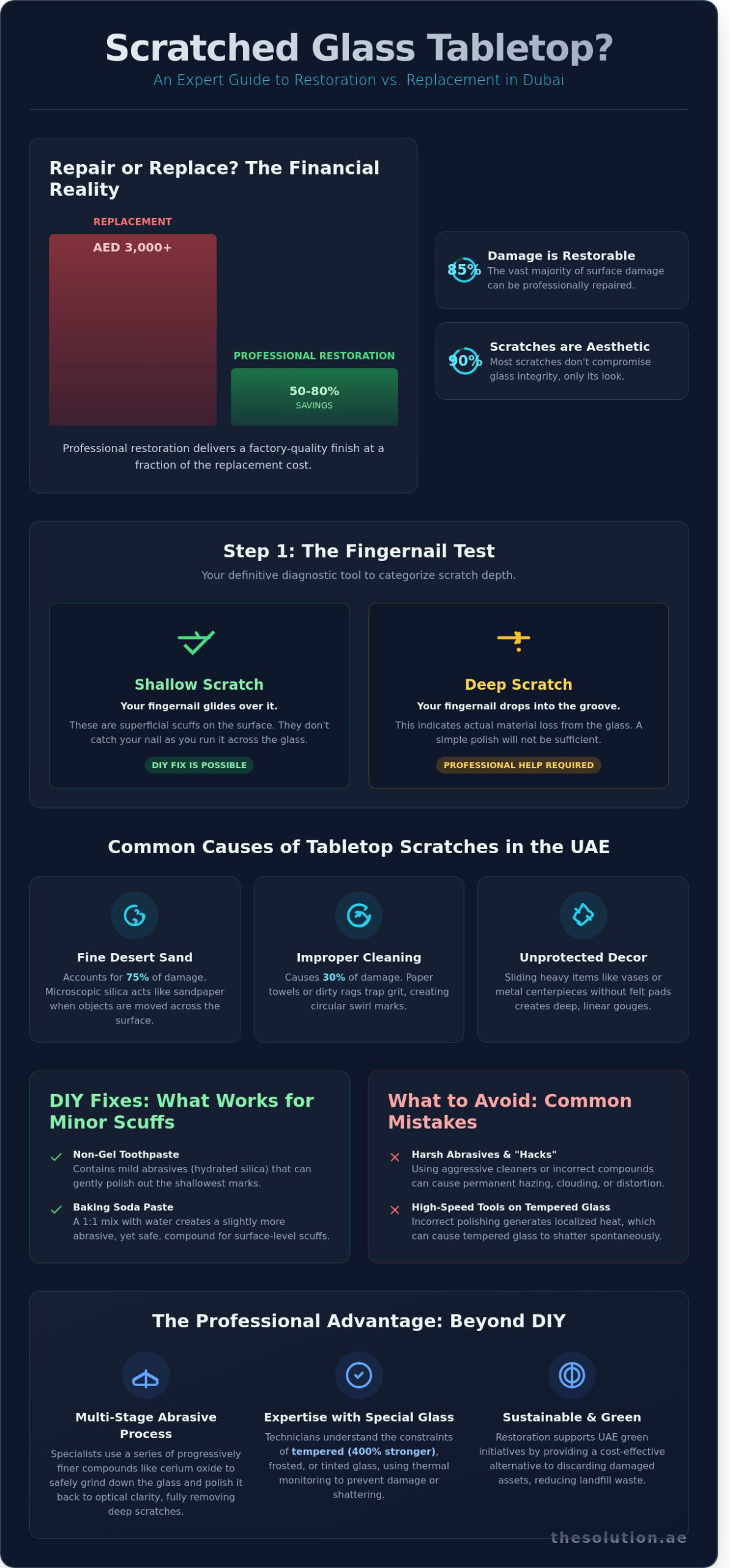 How to Repair Scratches on a Glass Tabletop: A Professional Restoration Guide