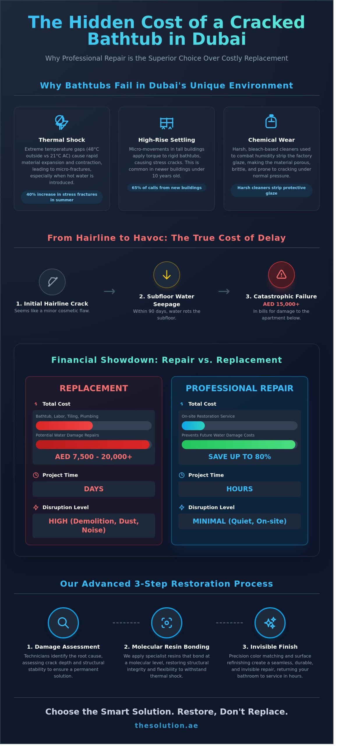 Professional Bathtub Crack Repair in Dubai: Restore vs. Replace