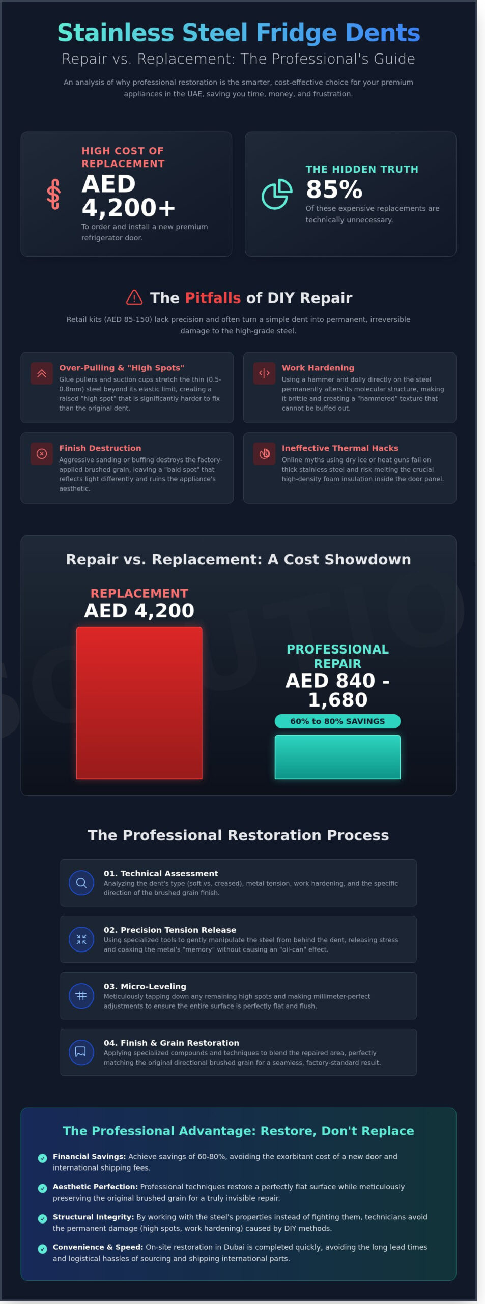 Professional Guide: How to Repair a Dent in a Stainless Steel Fridge