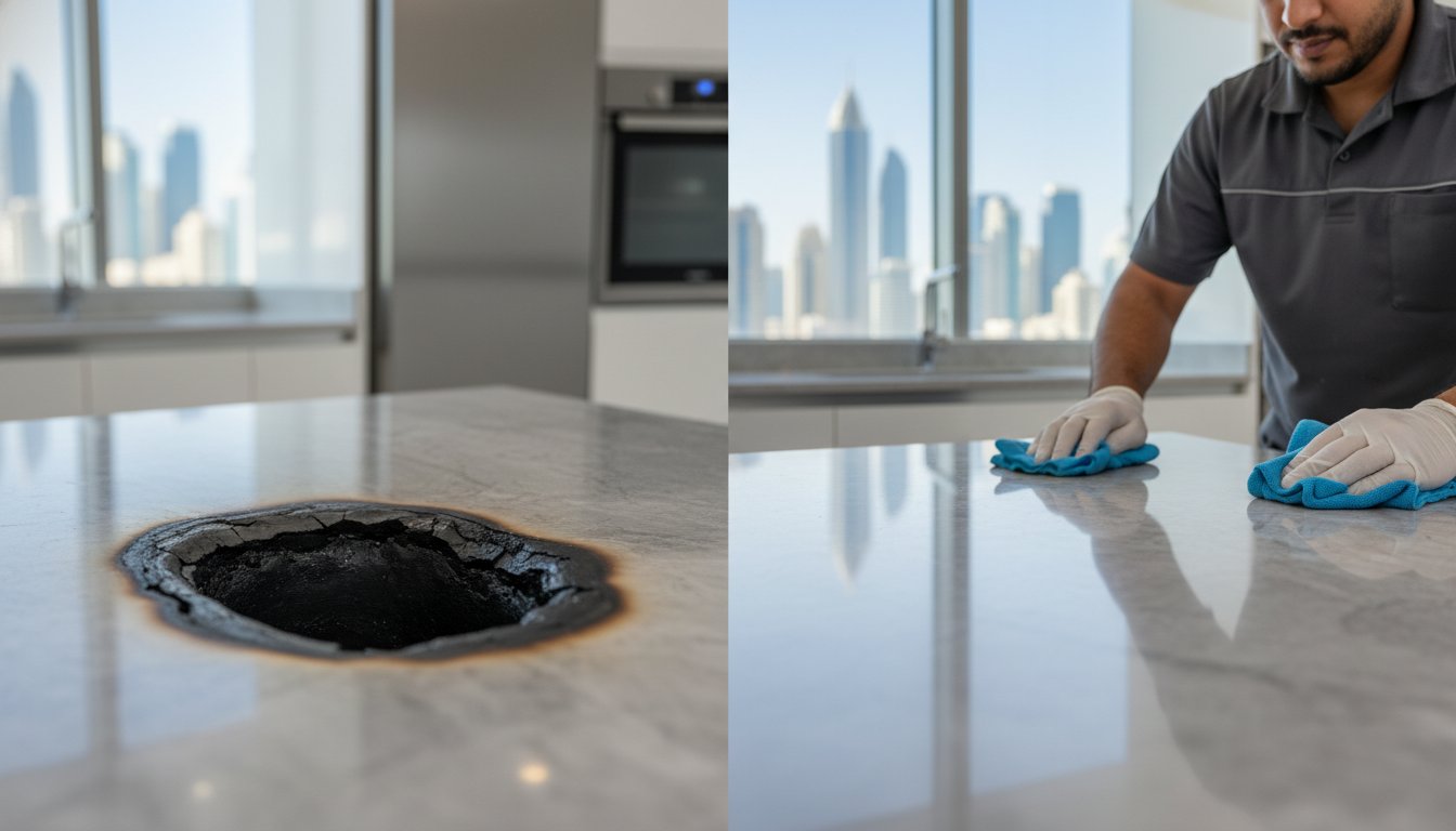 Laminate Countertop Burn Mark Repair: Professional Restoration vs. Replacement