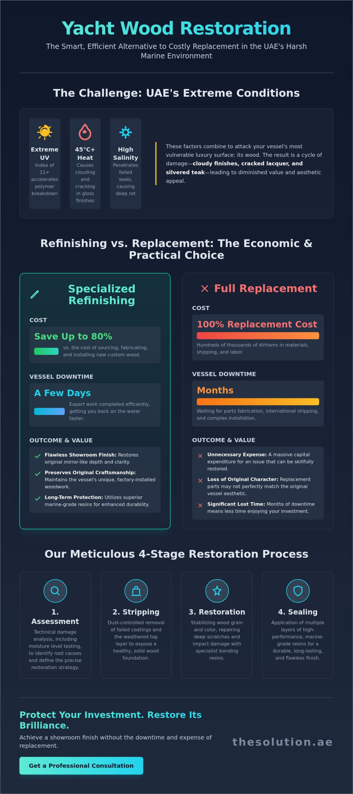 Yacht Wood Refinishing Services: Restoring Luxury Interiors in Dubai