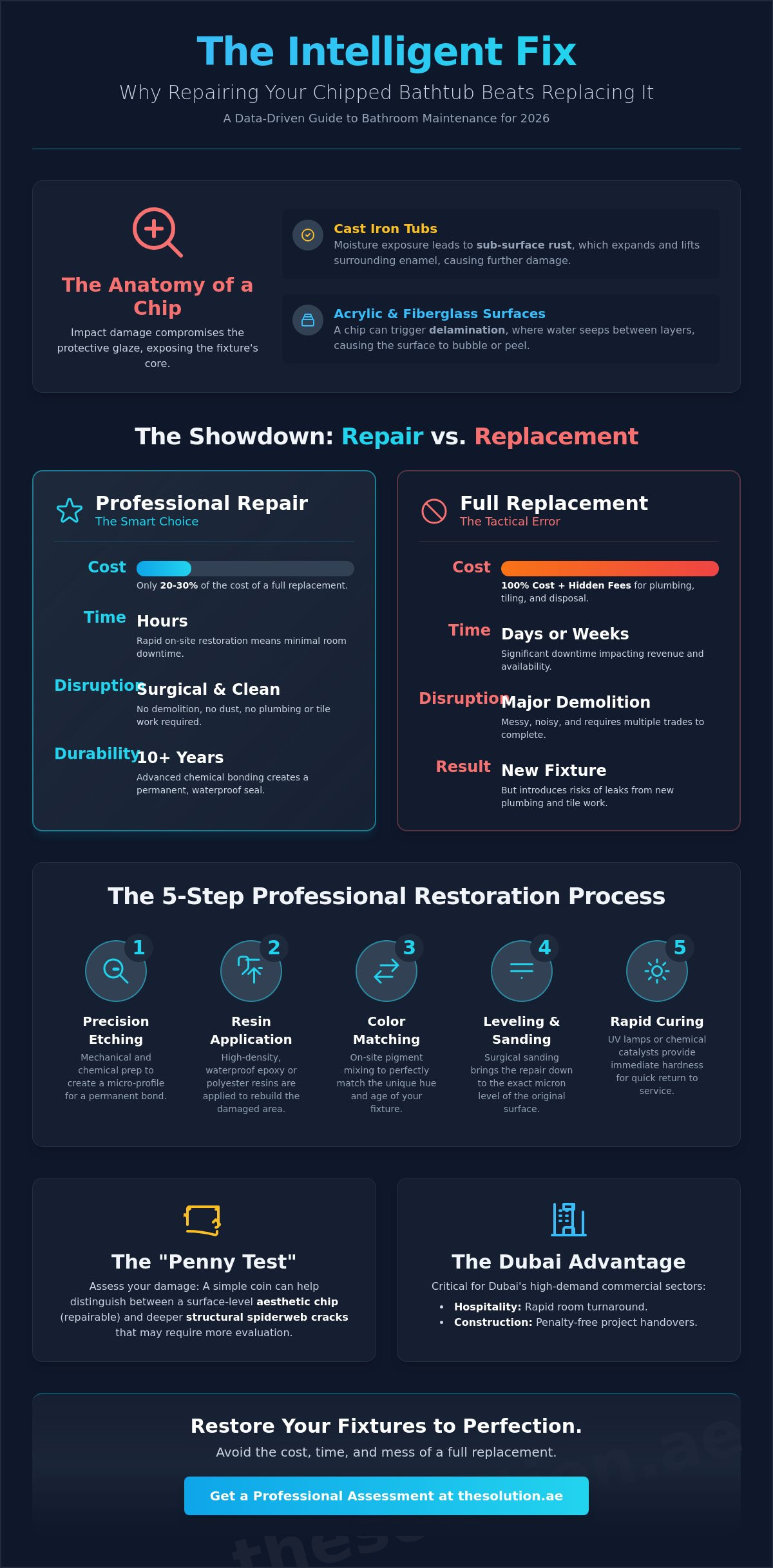 Chipped Bathtub Repair Service in Dubai: Professional On-Site Restoration 2026