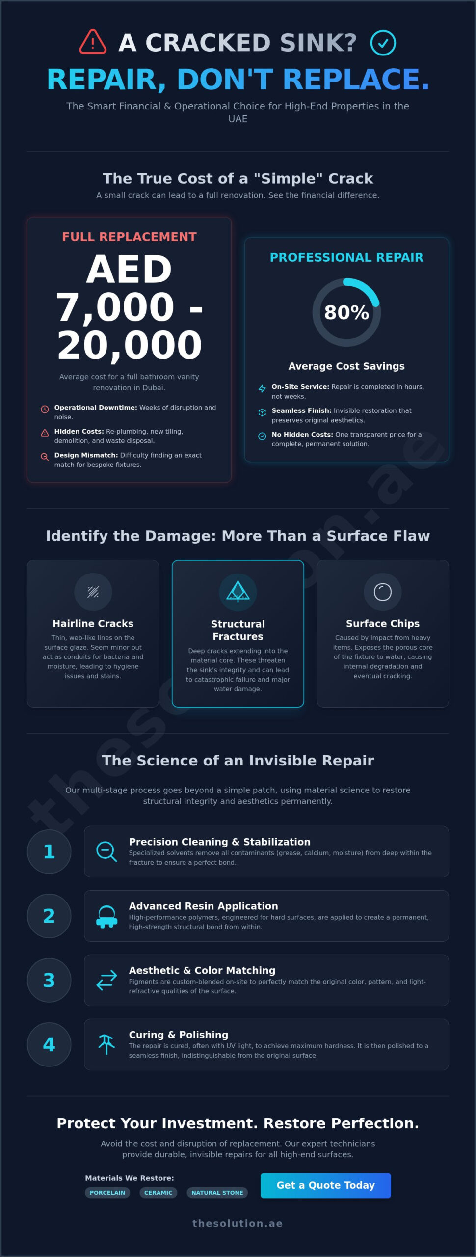 Cracked Sink Repair Service: Professional On-Site Restoration in the UAE