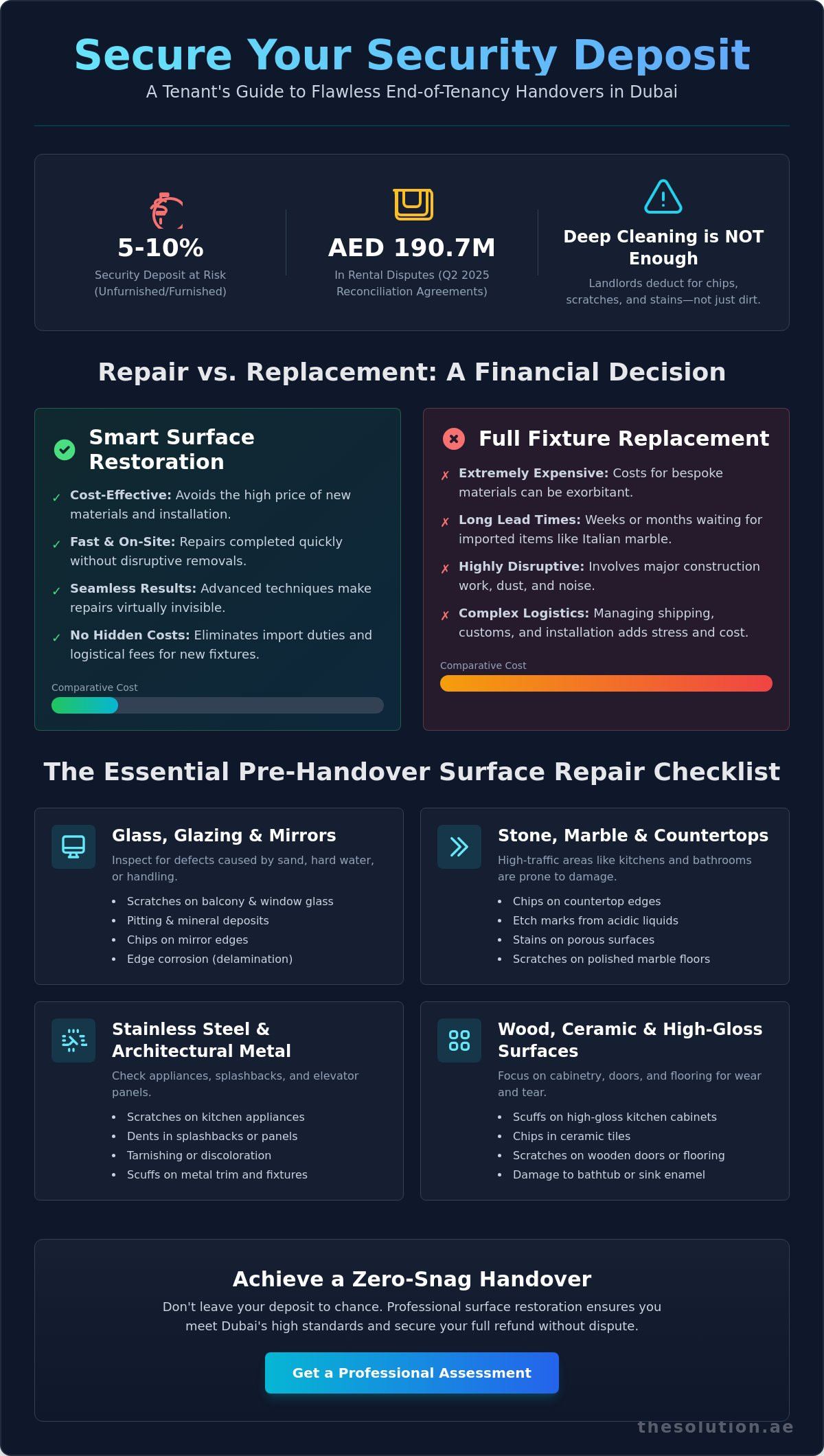 End of Tenancy Surface Repairs in Dubai: The 2026 Pre-Handover Guide
