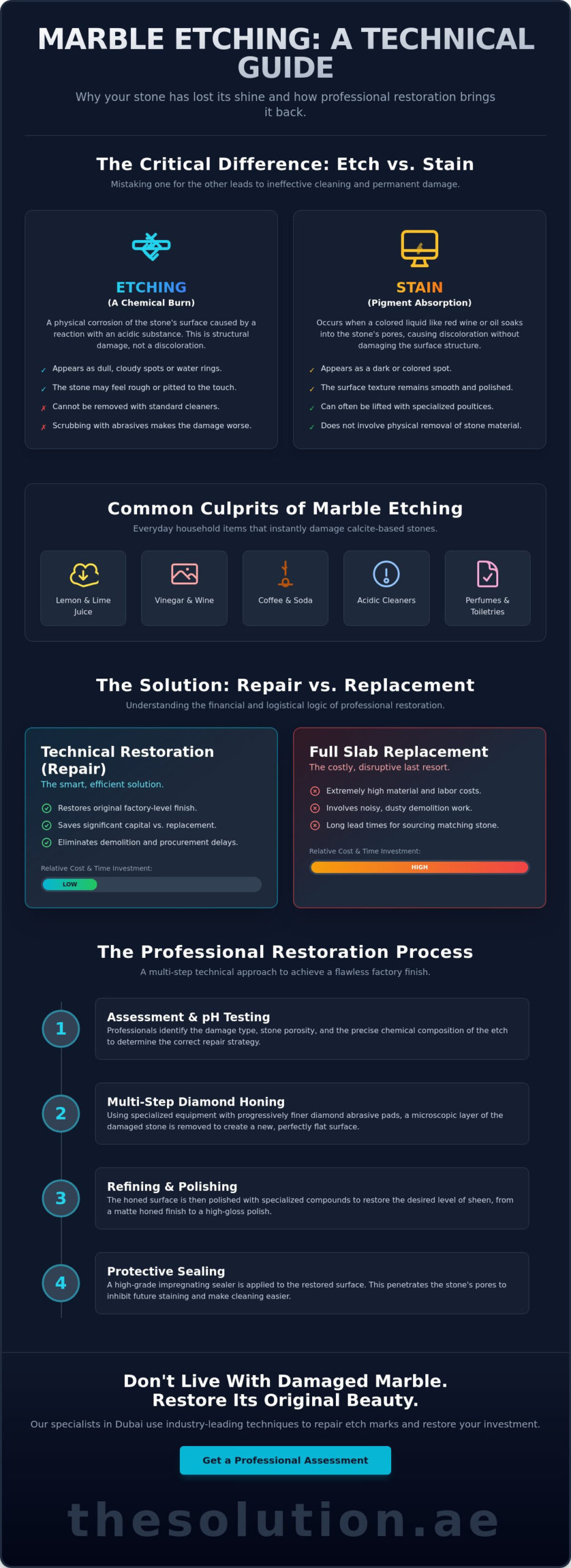 Marble Etching Repair in Dubai: Professional Restoration Guide 2026