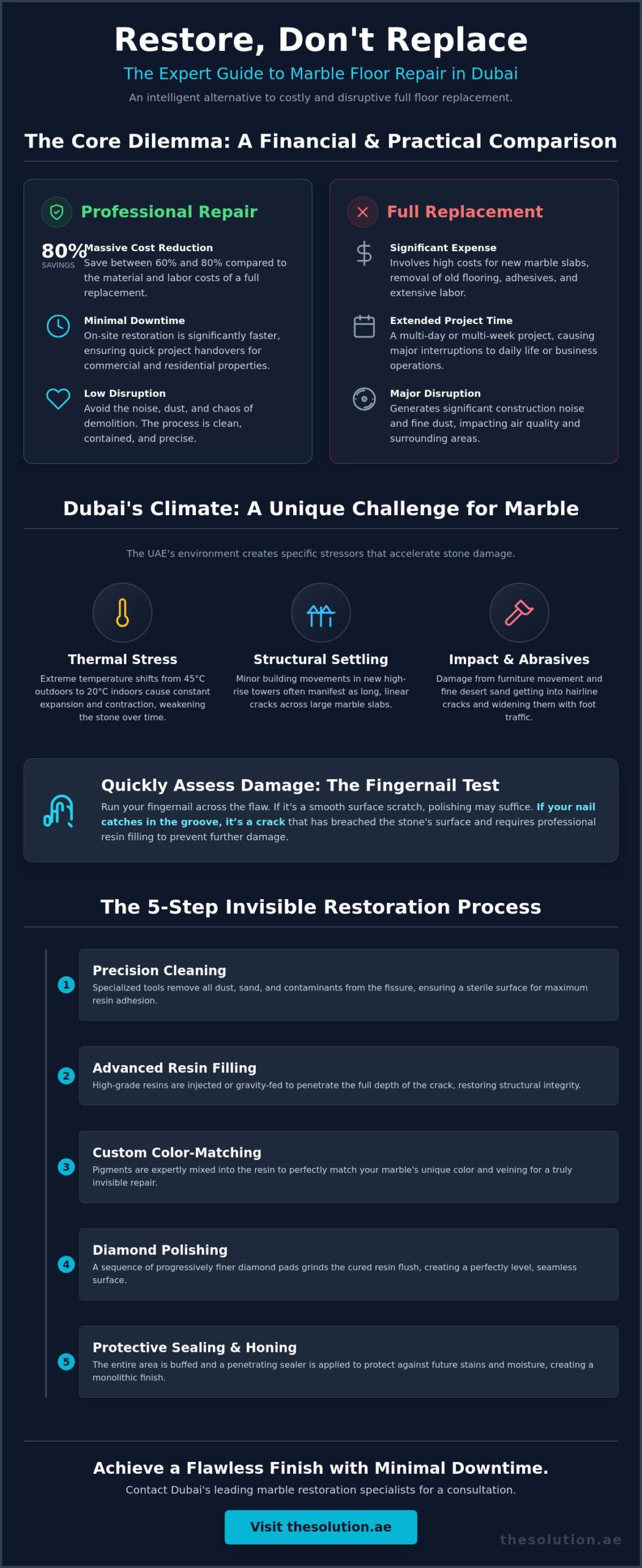 Expert Marble Floor Crack Repair in Dubai: Restore Your Stone Without Replacement