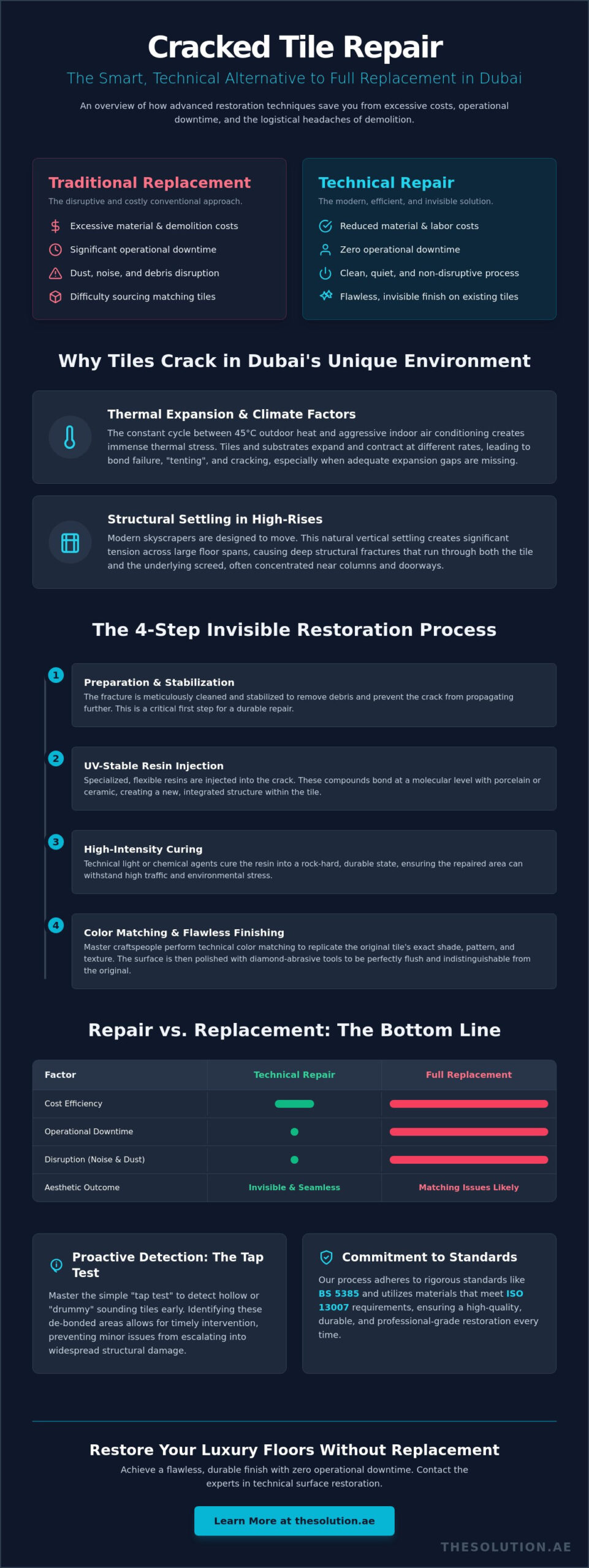 Professional Cracked Tile Repair in Dubai: The Expert Guide to Invisible Restoration