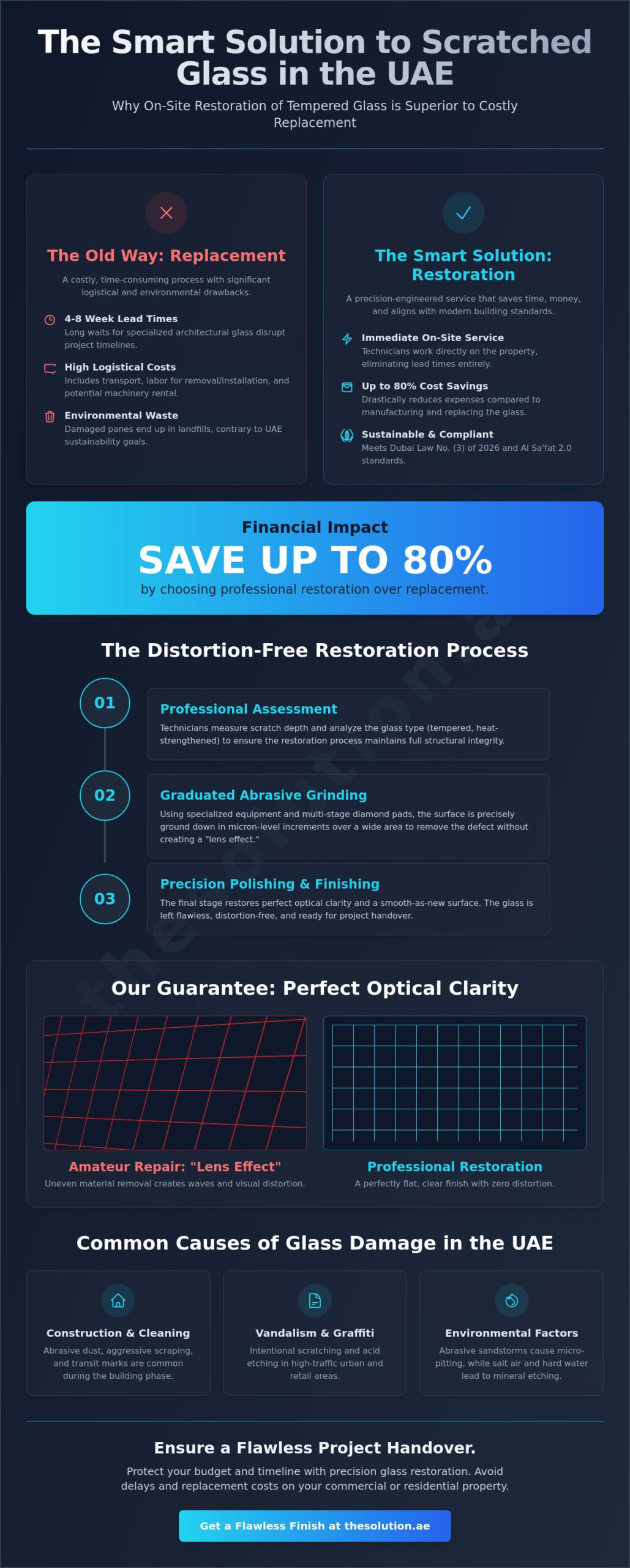 Professional Tempered Glass Scratch Repair in the UAE: The 2026 Guide