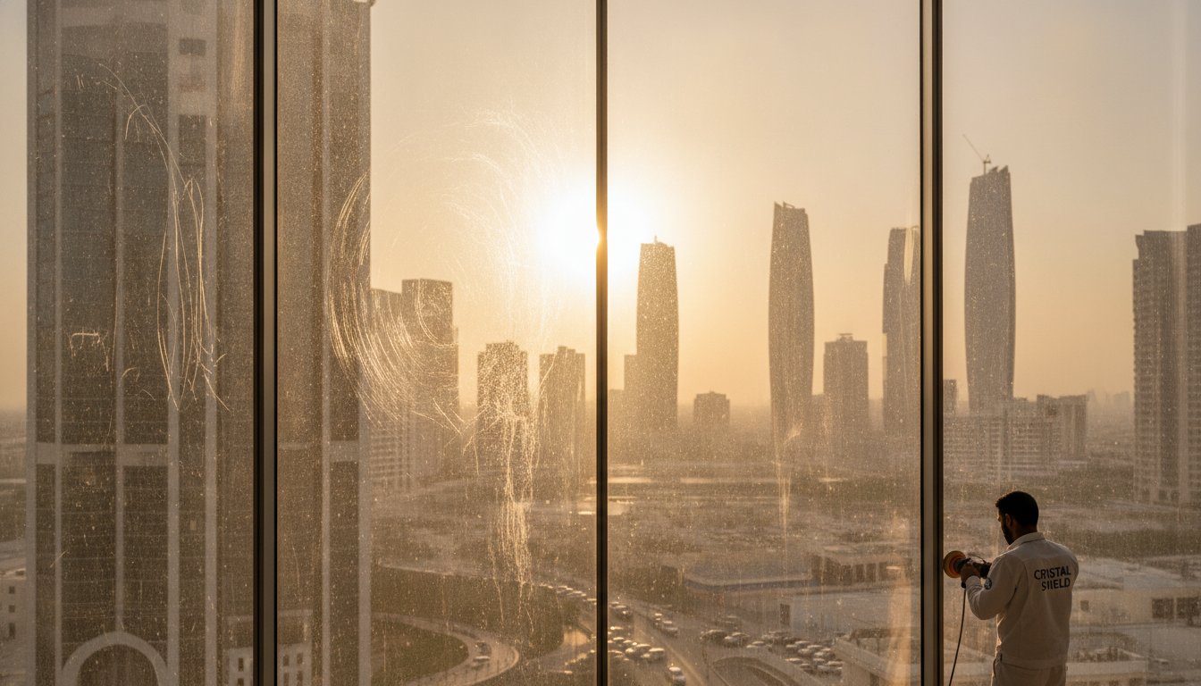 Commercial Glass Scratch Removal Abu Dhabi: Professional Restoration & Polishing
