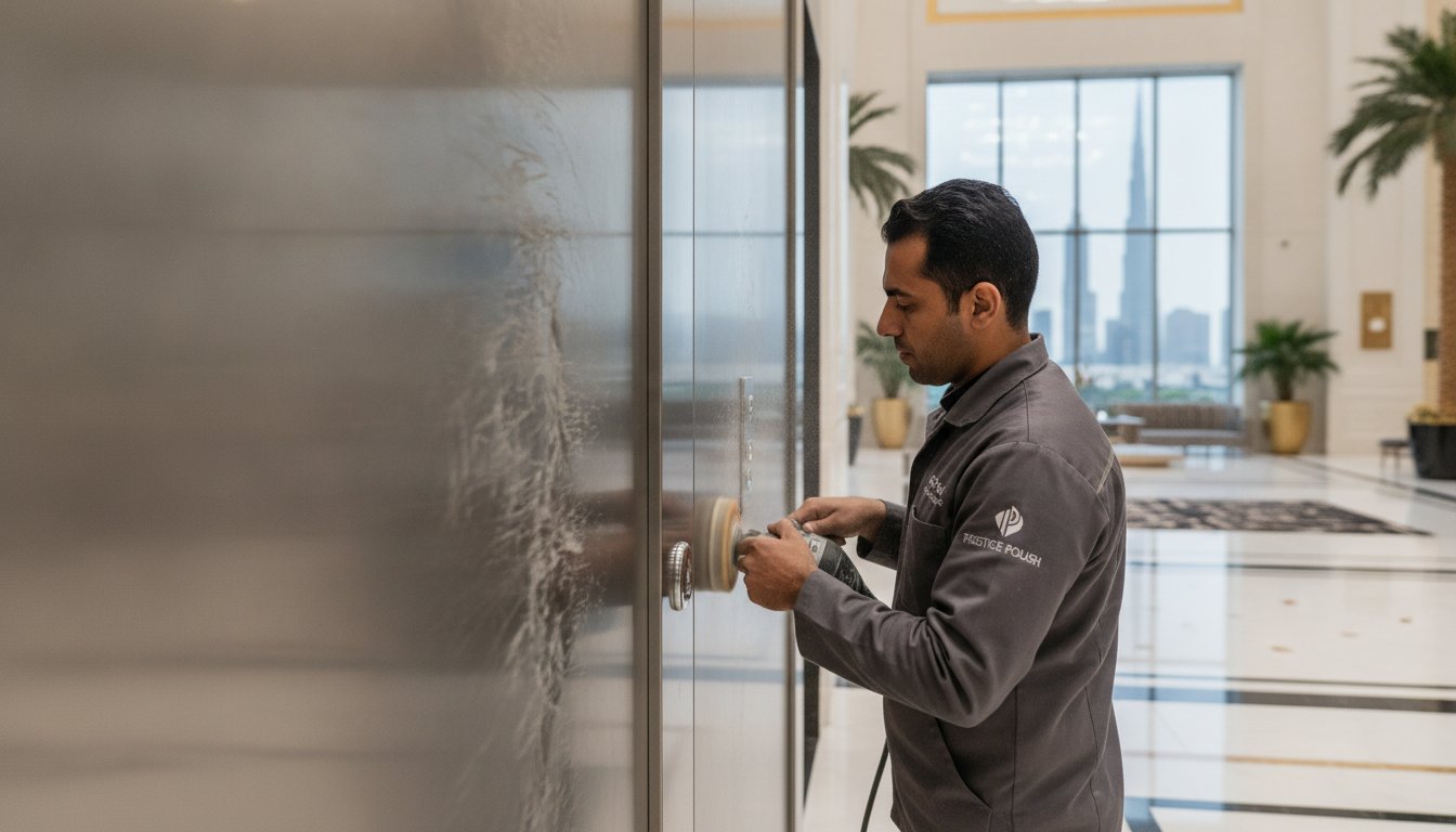 How to Remove Scratches from Stainless Steel Elevator Doors and Panels