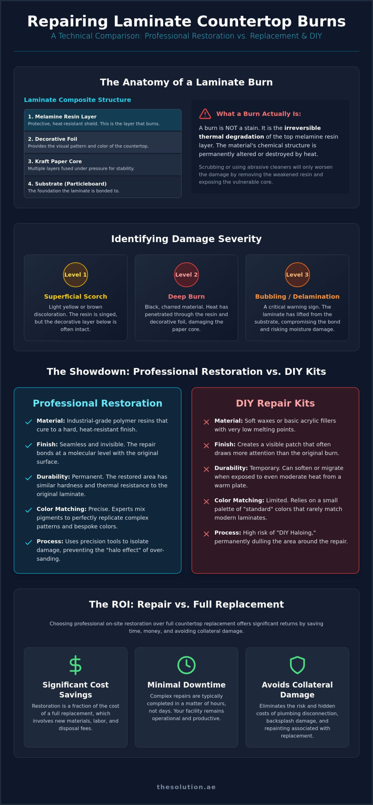 How to Repair a Burn Mark on a Laminate Worktop: Professional Restoration vs. DIY