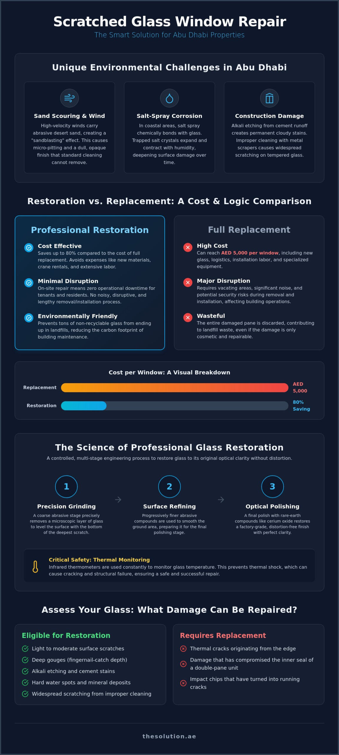 Scratched Glass Window Repair in Abu Dhabi: The Professional Restoration Guide