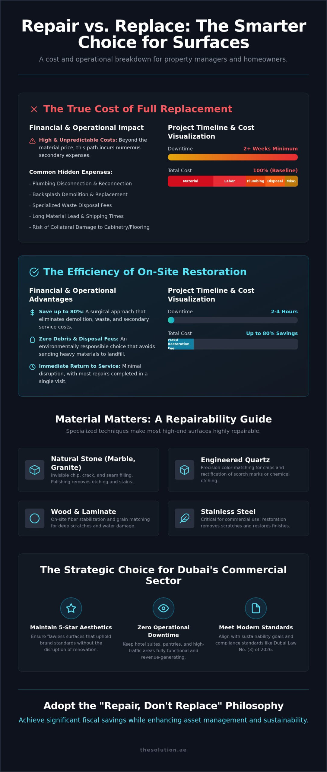 Cost to Repair Countertop vs Replace: A 2026 Strategic Guide